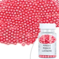Dodatki do ciast w proszku - Posypka cukrowa PEREŁKI MIĘKKIE CZERWONE Sweet Decor, 30 g - miniaturka - grafika 1