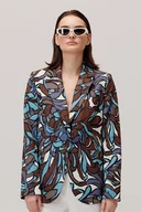 Marynarki i żakiety damskie - Żakiet w roślinne wzory Faber wielokolorowy - miniaturka - grafika 1