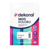 Farby wewnętrzne - Tester farby Dekoral Moc Koloru biały dom 40 ml - miniaturka - grafika 1
