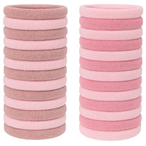 Gumki do Włosów Różowe Zestaw 50 Sztuk Frotki Bezpieczne Lekkie Wytrzymałe