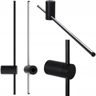 Kinkiet Led Ścienny Wewnętrzny Długi 100CM B.ciepła 12W Metal Czarna Lampa - Lampy ścienne - miniaturka - grafika 1