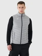 Kurtki męskie - 4F Bezrękawnik puchowy z wypełnieniem syntetycznym męski - szary XXL - miniaturka - grafika 1