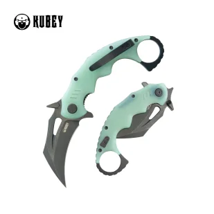 Nóż składany Kubey Mini Wrath Jade G10, Blackwashed 14C26N by MUZI Design (KU262L) - Noże - miniaturka - grafika 1
