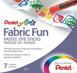 Pentel Pastele do tkanin PTS w 7 kolorach - Przybory szkolne - miniaturka - grafika 2