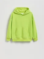 Bluzy dla chłopców - Reserved - Bluza oversize z kapturem - zielony - miniaturka - grafika 1