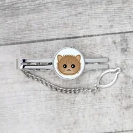 Spinki do mankietów i krawatów - Kot Selkirk rex Spinka do krawata Męska biżuteria - miniaturka - grafika 1