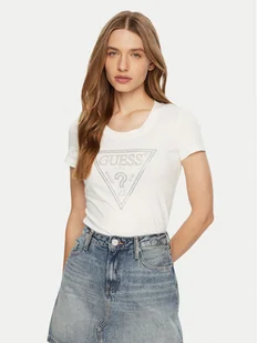 Guess T-Shirt W5RI11 J1314 Biały Regular Fit - Koszulki i topy damskie - miniaturka - grafika 1