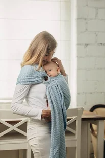LennyLamb, Moja druga chusta kółkowa, Sky Blue, 1,8 m - Chusty do noszenia dzieci - miniaturka - grafika 1