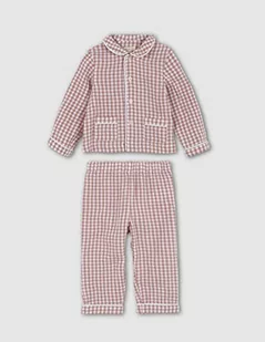 Gocco Pijama Nude Cuadro Vichy De Gasa zestaw piżamowy dla chłopców, nude, 12-18 miesi?cy - Piżamy chłopięce - miniaturka - grafika 1