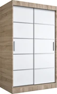 Szafy - Elior Szafa przesuwna 120 dąb sonoma + biały - Livia 3X - miniaturka - grafika 1