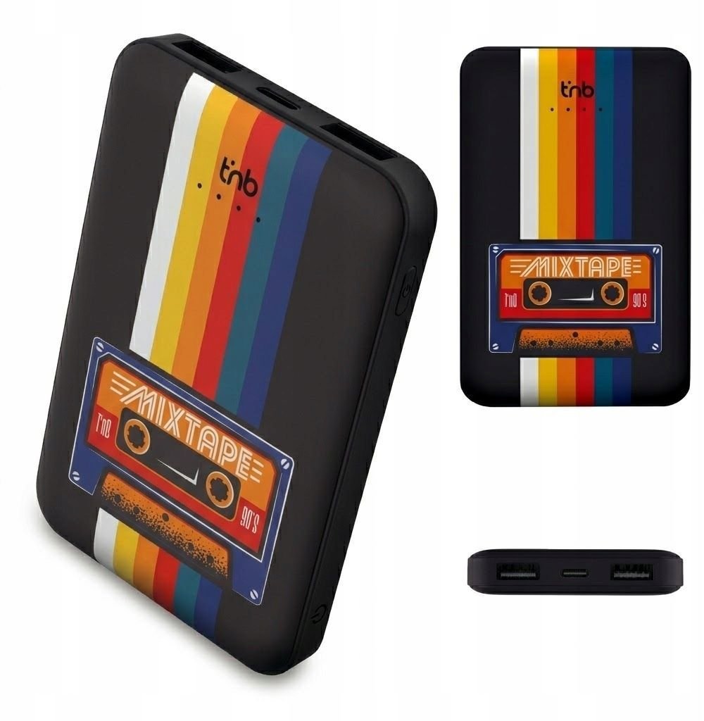 Powerbank Canyon Mocny Mini POWERBANK 5000mAh 20W 3,85V T'nB Origin Tape USB-C 2x USB-A LED / PBUORITAPE