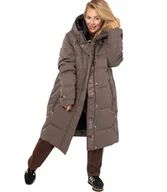 Płaszcze damskie - Długi zimowy pikowany płaszcz kurtka ciepła SUZANA PLUS SIZE-5XL - miniaturka - grafika 1