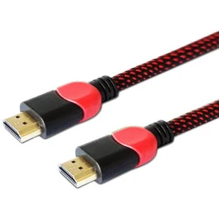 Kabel SAVIO GCL-04 (HDMI M - HDMI M; 3m; kolor czarno-czerwony) - Kable - miniaturka - grafika 1