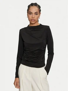 ACCESS FASHION Bluzka 44-2035-310 Czarny Slim Fit - Bluzki damskie - miniaturka - grafika 1