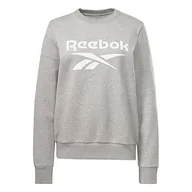 Bluzy damskie - Reebok Damska bluza polarowa z dużym logo - miniaturka - grafika 1