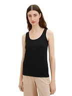 Koszulki i topy damskie - TOM TAILOR Damski Top 1036260, 14482 - Deep Black, L - miniaturka - grafika 1