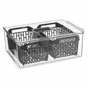 Pojemniki kuchenne - Organizer do lodówki z koszykiem Tidy 32x22,5 cm - miniaturka - grafika 1