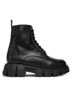 Botki damskie - LOVE MOSCHINO Trzewiki JA24085G1NIA000A41 Czarny - miniaturka - grafika 1
