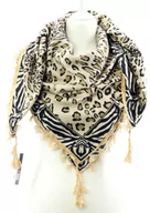 Apaszki i szaliki damskie - CHUSTA ETNO PANTERA Z FRĘDZLAMI - miniaturka - grafika 1