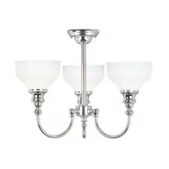 Lampy sufitowe - Sufitowa lampa potrójna Cheadle ATH-CD3 Elstead kielichy łazienkowe IP44 białe chrom - miniaturka - grafika 1