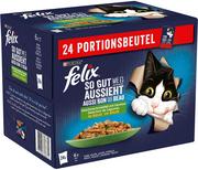 Mokra karma dla kotów - Zestaw Felix Fantastic So gut wie es aussieht, 48 x 85 g - Mięsne i rybne smaki z warzywami - miniaturka - grafika 1