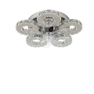 Wentylator sufitowy Crystal, lampa LED, inteligentne sterowanie APP, lampa wentylatora sufitowego C, 110-240V - Wentylatory sufitowe - miniaturka - grafika 1