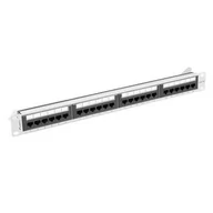 Szafy rack - Lanberg Patch panel 24 port 1U kat.6A szary PPUA-1024-S - miniaturka - grafika 1