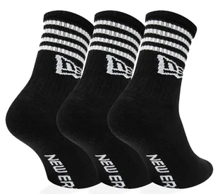 Skarpety długie NEW ERA Stripe Crew 3-PAK czarne - Skarpetki damskie - miniaturka - grafika 2