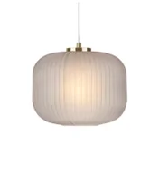Lampy sufitowe - Złota, wisząca lampa Sober z dymionego szkła - miniaturka - grafika 1