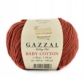 Pasmanteria - Włóczka Gazzal Baby Cotton 3453 50g palona cegła - miniaturka - grafika 1