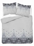 Pościel - Pościel bawełniana 160x200 szara ornament - miniaturka - grafika 1