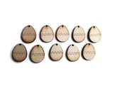 Wielkanoc - JAJKO ze sklejki z wzorkiem 10 sztuk Decoupage Wielkanoc 3x2,2 cm - miniaturka - grafika 1