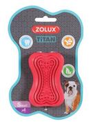 Zabawki dla psów - Zolux Zabawka kauczukowa TITAN S kol. czerwony - miniaturka - grafika 1