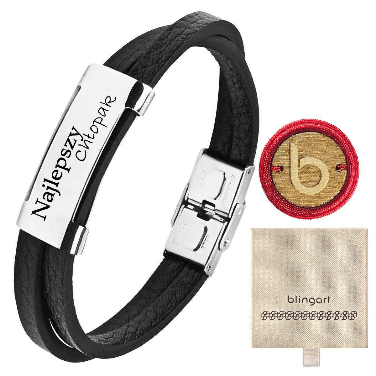 Męska bransoletka skórzana z grawerem idealny prez