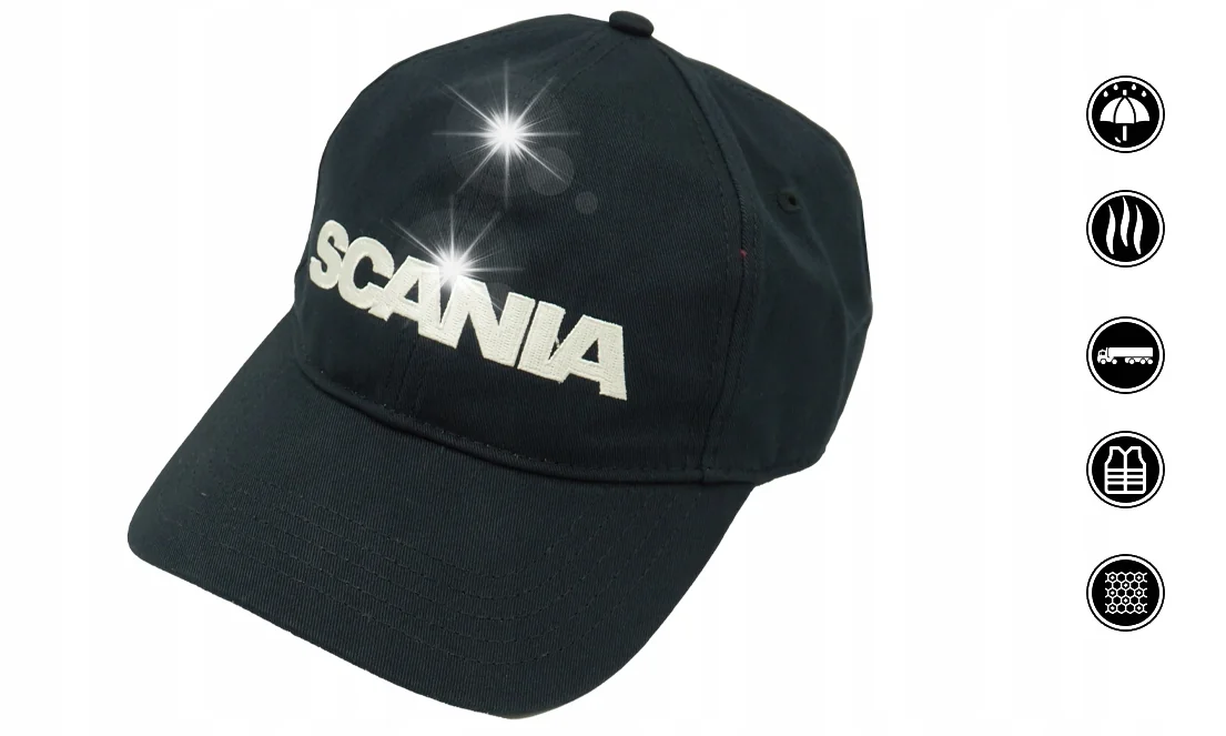 ORYGINALNA CZAPKA Z DASZKIEM BEJSBOLÓWKA KIEROWCY SCANIA BURNT NAVY