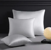 Poszewki na poduszki - Jedwabna Poszewka 70x80 Biała - miniaturka - grafika 1
