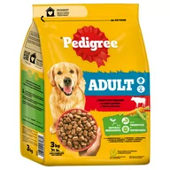 Sucha karma dla psów - Pedigree Adult, z wołowiną i warzywami - 3 kg - miniaturka - grafika 1