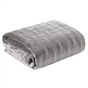 Euro Firany Narzuta Pikowana Velvet wz. Ria3 Srebrny 170x210 1210914 - Narzuty - miniaturka - grafika 1