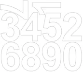 Pasmanteria - Cyfry samoprzylepne 8 cm biały matowy - miniaturka - grafika 1
