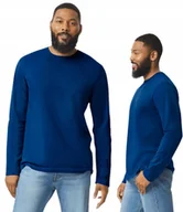 Koszulki męskie - Koszulka T-Shirt Długi Rękaw Bawełna SOFTSTYLE Gildan GI64400 GRANAT S - miniaturka - grafika 1