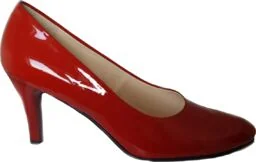 BnW Skórzane czerwone czółenka na wysokiej szpilce - Czółenka BnW Skórzane czerwone czółenka na wysokiej szpilce - Czółenka - miniaturka - grafika 1