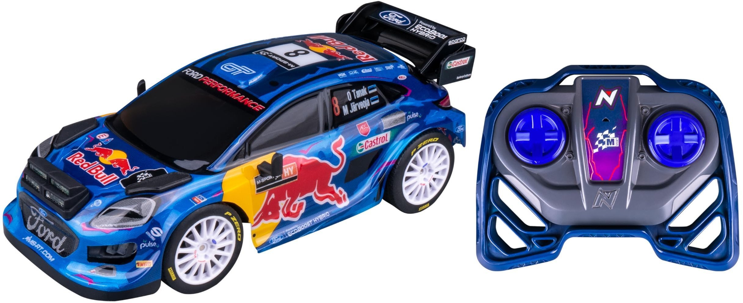 NIKKO R/C car Night Mode - 2023 M-Sport Ford Puma Hybrid Rally1 #8 Tanak, scale 1:18