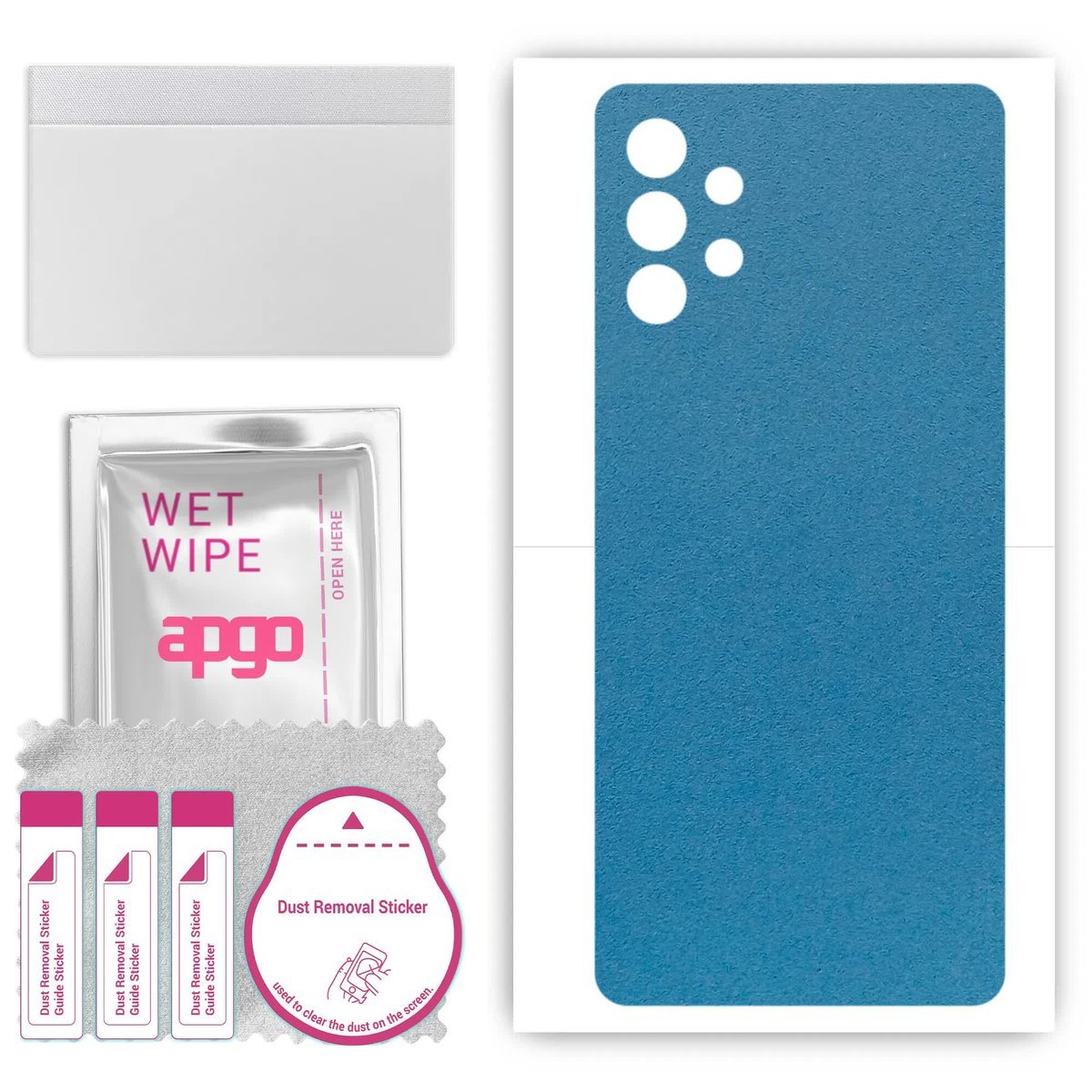 Folia naklejka skórka strukturalna na TYŁ Zamsz do Samsung Galaxy M32 5G - Zamsz Niebieski - apgo SKINS