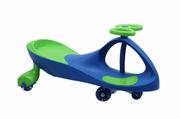 Jeździki dla dzieci - Jeździk Grawitacyjny Swing Car Kauczukowe Koła LED niebieski-zielony - miniaturka - grafika 1