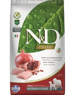Farmina N&D Prime Adult Medium&Maxi Chicken&Pomegranate 2,5 kg - Sucha karma dla psów - miniaturka - grafika 3