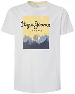 Pepe Jeans Koszulka męska Roslyn, biały, L - Koszulki męskie - miniaturka - grafika 1