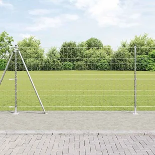 Lumarko Ogrodzenie z słupkami Srebrny 1.2 x 10 m Stal - Ogrodzenia Lumarko Ogrodzenie z słupkami Srebrny 1.2 x 10 m Stal - Ogrodzenia - miniaturka - grafika 1