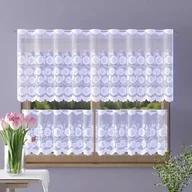 Firany - Zazdrostka żakardowa metrażowa Betilia wys. 80cm biała A137 - 80 cm - miniaturka - grafika 1