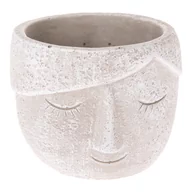Donice - Szara doniczka betonowa Dakls Smiley, wys. 11 cm - miniaturka - grafika 1