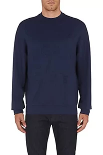 Armani Exchange Męska bluza z logo Embossed & Big on Tone, granatowa, S, granatowy blezer, S - Bluzy męskie - miniaturka - grafika 1